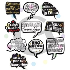 Letreros Selfie Año Nuevo