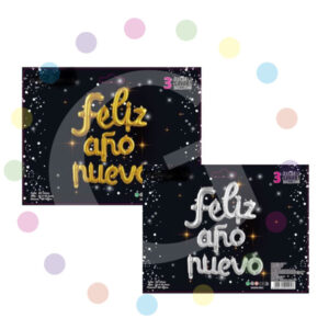 Globo Feliz Año Nuevo Cursiva