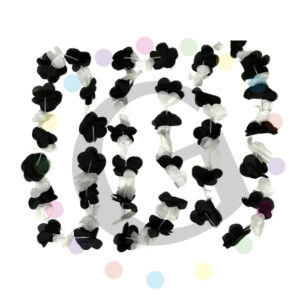 Collar de Flores Blanco y Negro