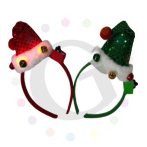 Diadema Gorro Santa con Luz