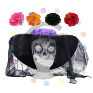 Sombrero Catrina con Velo