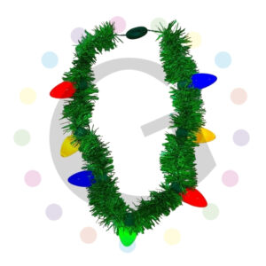 Collar Focos Navideños y Escarcha con Luz