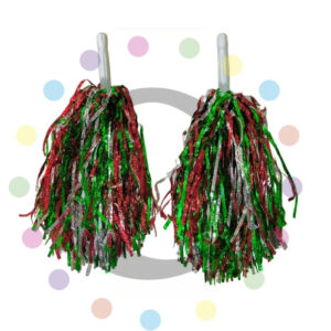 Pompones Metálicos Tricolor